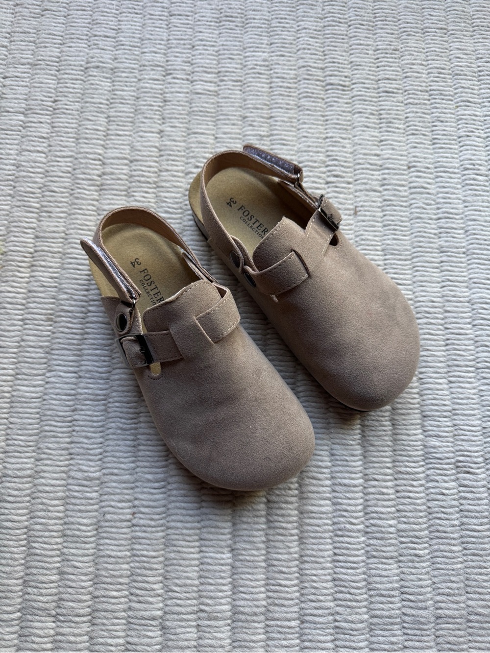 Fostered Collection Kids Taupe Suede Clog sandals